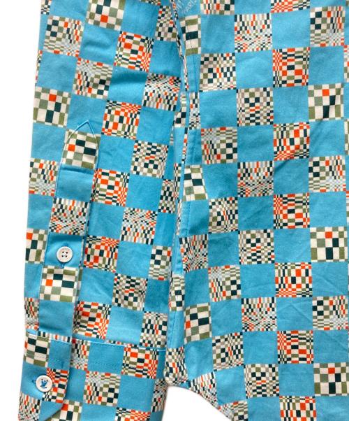 LOUIS VUITTON（ルイ ヴィトン）LOUIS VUITTON (ルイ ヴィトン) ディストーテッドダミエクラシック ロングスリーブ シャツ スカイブルー サイズ:Sの古着・服飾アイテム