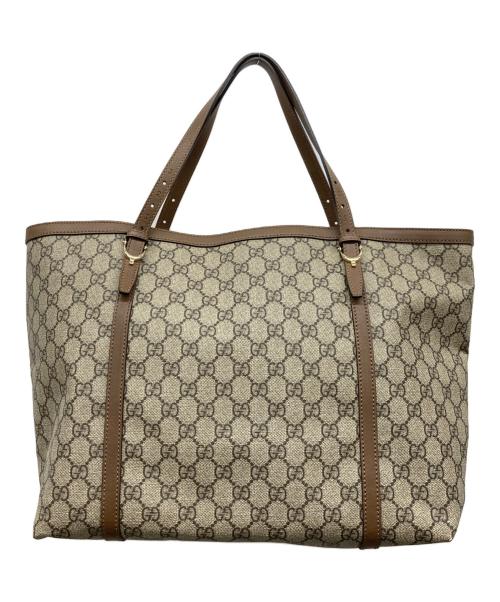 GUCCI（グッチ）GUCCI (グッチ) GGスプリームキャンバストートバッグ ベージュの古着・服飾アイテム