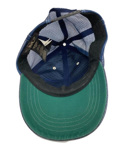 RRL（ダブルアールエル）RRL (ダブルアールエル) デニムメッシュキャップ インディゴ サイズ:ONE SIZE ONLY 58cmの古着・服飾アイテム