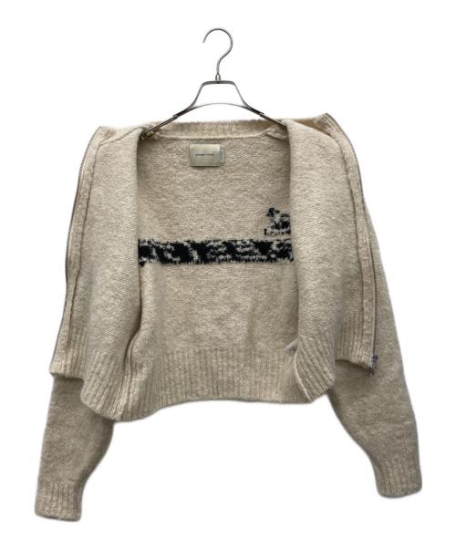 paloma-wool（パロマウール）paloma-wool (パロマウール) ジップニット アイボリー サイズ:Mの古着・服飾アイテム