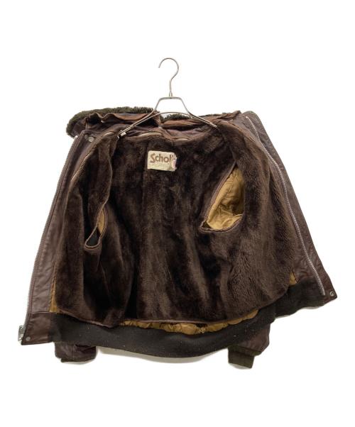 Schott（ショット）Schott (ショット) G-1レザーフライトジャケット ブラウン サイズ:42の古着・服飾アイテム