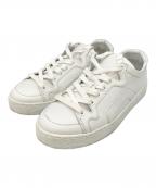 PIERRE HARDYピエールアルディ）の古着「ホワイトレザースニーカー」｜ホワイト