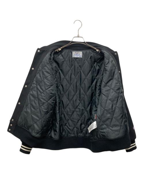 Champion（チャンピオン）Champion (チャンピオン) リブネックジャケット ブラック サイズ:MEDIUMの古着・服飾アイテム