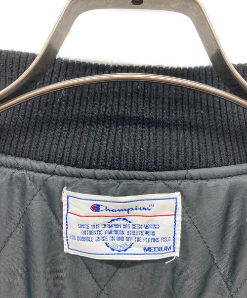 Champion（チャンピオン）Champion (チャンピオン) リブネックジャケット ブラック サイズ:MEDIUMの古着・服飾アイテム
