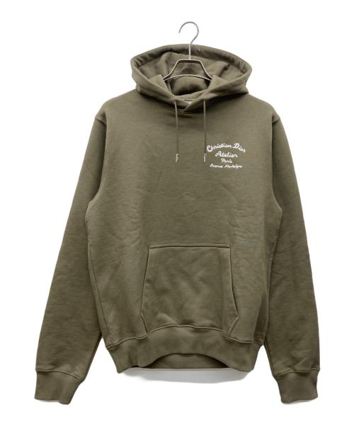 Dior（ディオール）Dior (ディオール) Atelier Embroidery Pullover Hoodie カーキ サイズ:Mの古着・服飾アイテム