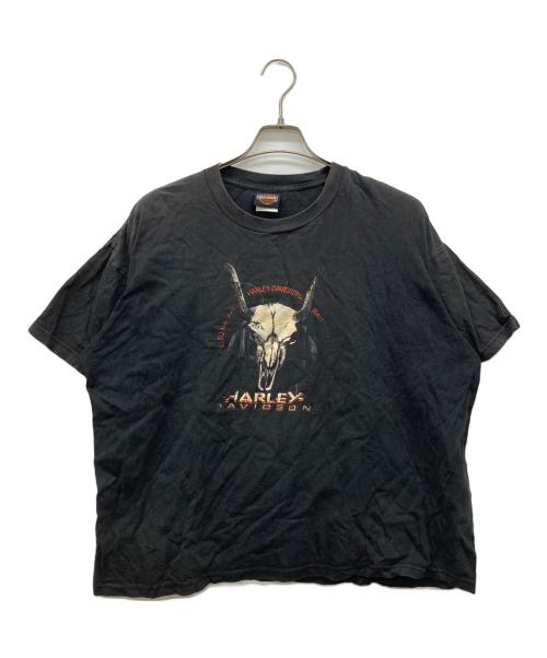 HARLEY-DAVIDSON（ハーレーダビッドソン）HARLEY-DAVIDSON (ハーレーダビッドソン) 半袖ワイドカットソー ブラック サイズ:XLの古着・服飾アイテム