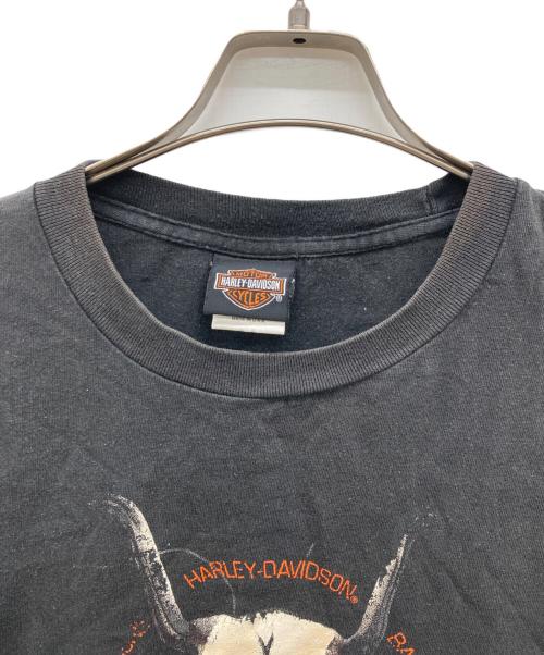 HARLEY-DAVIDSON（ハーレーダビッドソン）HARLEY-DAVIDSON (ハーレーダビッドソン) 半袖ワイドカットソー ブラック サイズ:XLの古着・服飾アイテム