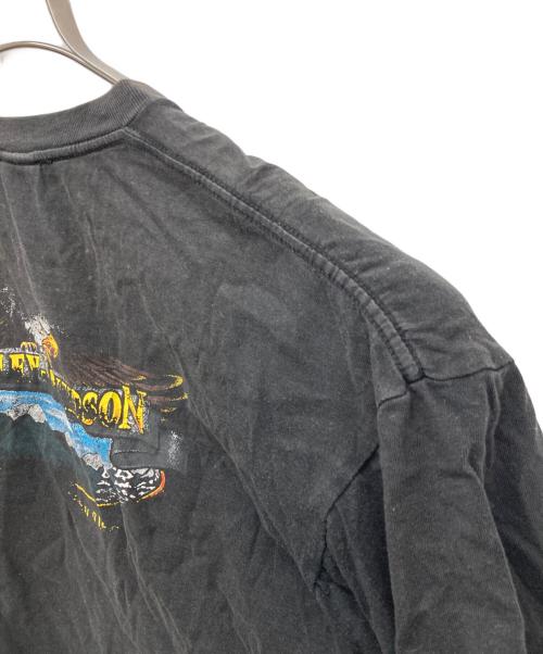 HARLEY-DAVIDSON（ハーレーダビッドソン）HARLEY-DAVIDSON (ハーレーダビッドソン) 半袖ワイドカットソー ブラック サイズ:XLの古着・服飾アイテム