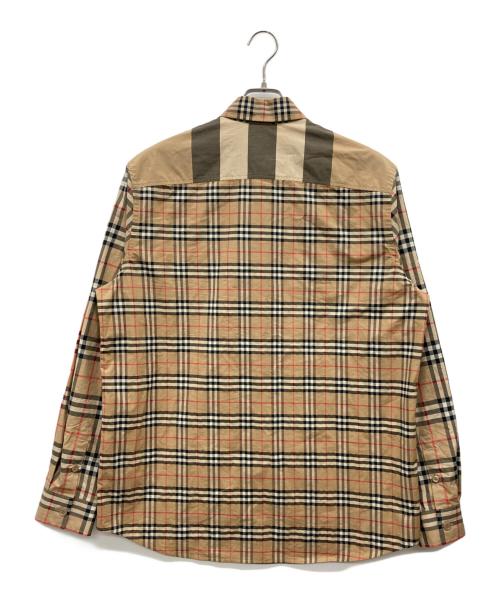 BURBERRY LONDON（バーバリーロンドン）BURBERRY LONDON (バーバリーロンドン) ノバチェック クレイジーパターン ブロード ドレス シャツ ベージュ サイズ:Mの古着・服飾アイテム