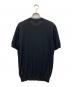 PRADA (プラダ) ロゴジャガードハイゲージ ウールショートスリーブニット ブラック サイズ:SZ46：45000円