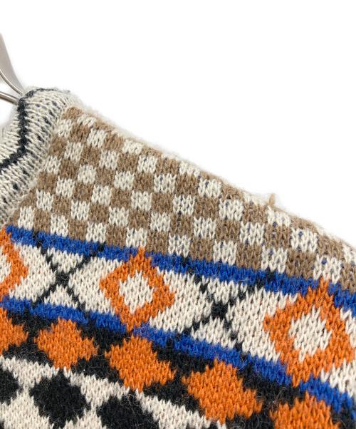 stussy（ステューシー）stussy (ステューシー) NOMA t.d. (ノーマティーディー) JACQUARD CREW KNIT ベージュ サイズ:Sの古着・服飾アイテム