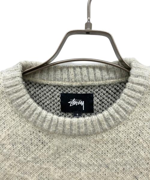stussy（ステューシー）stussy (ステューシー) 8 ball mohair sweater アイボリー サイズ:Sの古着・服飾アイテム