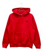 stussyステューシー）の古着「ロゴプリントパーカー」｜レッド