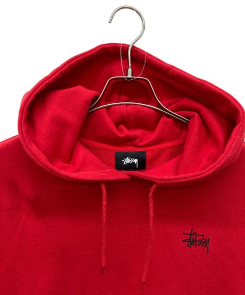 stussy（ステューシー）stussy (ステューシー) ロゴプリントパーカー レッド サイズ:Sの古着・服飾アイテム