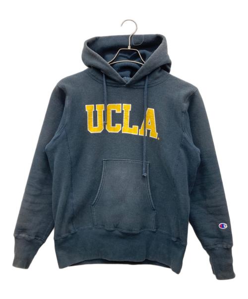 Champion REVERSE WEAVE（チャンピオン リバース ウィーブ）Champion REVERSE WEAVE (チャンピオン リバース ウィーブ) UCLA (ユーシーエルエー) カレッジロゴパーカー ネイビー サイズ:MEDIUMの古着・服飾アイテム