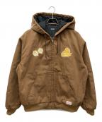 X-LARGEエクストララージ）の古着「DICE HOODED WORK JACKET」｜ブラウン