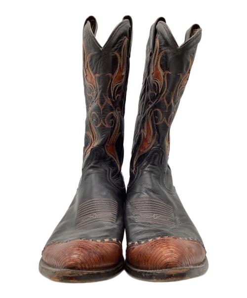 TONY LAMA（トニーラマ）TONY LAMA (トニーラマ) リザードレザーウェスタンブーツ ブラック サイズ:9の古着・服飾アイテム