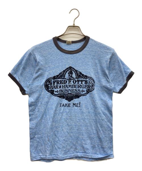 RUSSELL ATHLETIC（ラッセルアスレチック）RUSSELL ATHLETIC (ラッセルアスレチック) 70’s リンガーTシャツ 金タグ スカイブルー サイズ:Mの古着・服飾アイテム