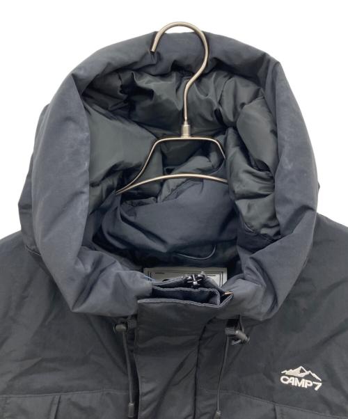 CAMP 7（キャンプ７）CAMP 7 (キャンプ７) 切替フードダウンジャケット ブラック サイズ:Lの古着・服飾アイテム