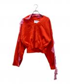 IRENEアイレネ）の古着「レーステープ ニット」｜オレンジ