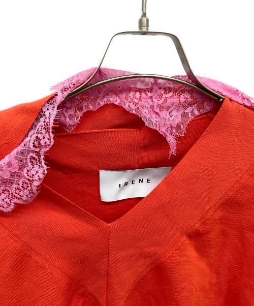 IRENE（アイレネ）IRENE (アイレネ) レーステープ ニット オレンジ サイズ:36の古着・服飾アイテム