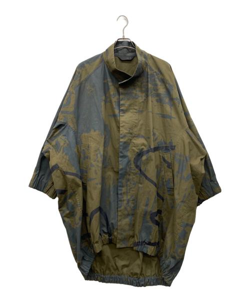 MOYURU（モユル）MOYURU (モユル) ART PRINT COAT グリーン サイズ:M-Lの古着・服飾アイテム