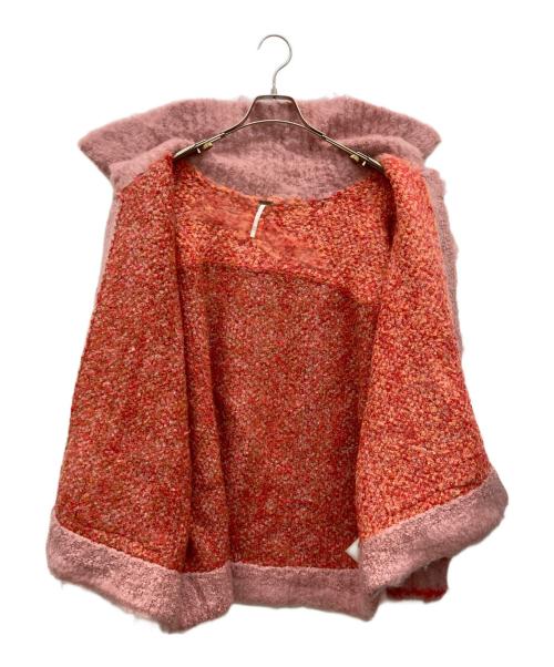 Free People（フリーピープル）Free People (フリーピープル) カーディガン レッド サイズ:XSの古着・服飾アイテム