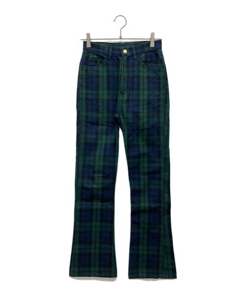 holiday（ホリデー）HOLIDAY (ホリデー) HIGH WAIST SKINNY FLARE CHECK PANTS マルチカラー サイズ:SH/1の古着・服飾アイテム