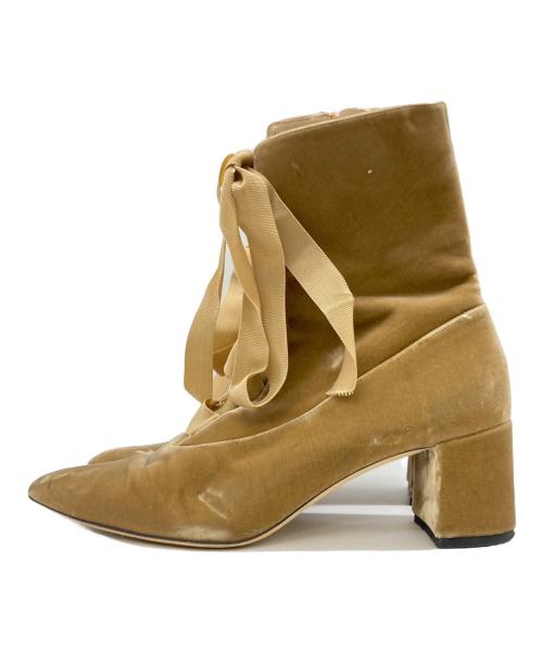 Y's PINK（ワイズ ピンク）Y's PINK (ワイズ ピンク) レースアップブーツ ベージュ サイズ:39の古着・服飾アイテム