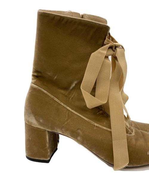 Y's PINK（ワイズ ピンク）Y's PINK (ワイズ ピンク) レースアップブーツ ベージュ サイズ:39の古着・服飾アイテム