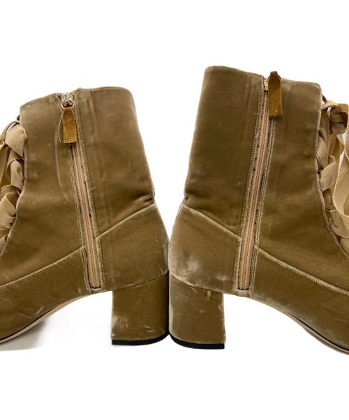 Y's PINK（ワイズ ピンク）Y's PINK (ワイズ ピンク) レースアップブーツ ベージュ サイズ:39の古着・服飾アイテム