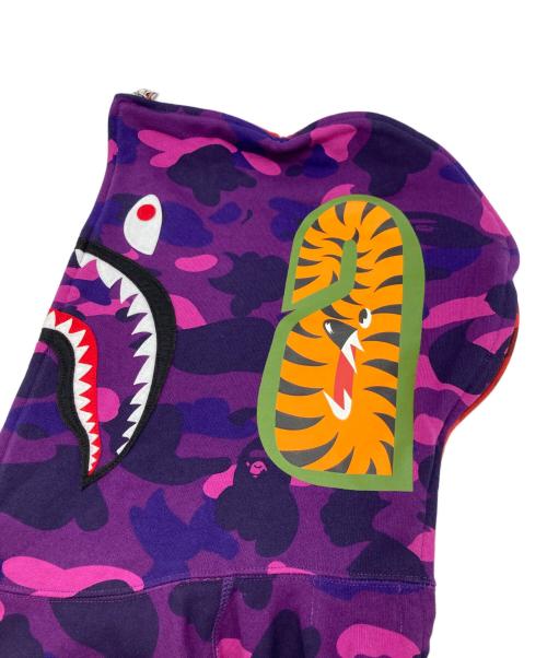 A BATHING APE（ア ベイシング エイプ）A BATHING APE (ア ベイシング エイプ) SEPARATE SHARK FULL ZIP HOODIE マルチカラー サイズ:2XLの古着・服飾アイテム