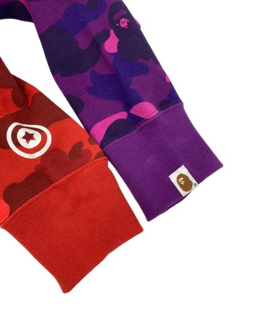 A BATHING APE（ア ベイシング エイプ）A BATHING APE (ア ベイシング エイプ) SEPARATE SHARK FULL ZIP HOODIE マルチカラー サイズ:Lの古着・服飾アイテム