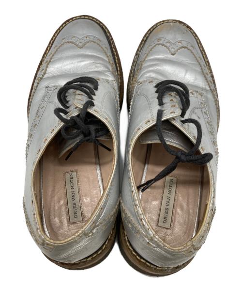 DRIES VAN NOTEN（ドリスヴァンノッテン）DRIES VAN NOTEN (ドリスヴァンノッテン) ラバーソールウイングチップシューズ シルバー サイズ:36の古着・服飾アイテム