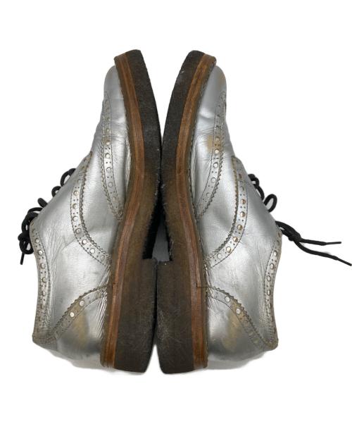 DRIES VAN NOTEN（ドリスヴァンノッテン）DRIES VAN NOTEN (ドリスヴァンノッテン) ラバーソールウイングチップシューズ シルバー サイズ:36の古着・服飾アイテム