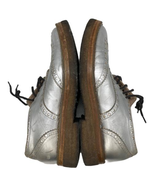 DRIES VAN NOTEN（ドリスヴァンノッテン）DRIES VAN NOTEN (ドリスヴァンノッテン) ラバーソールウイングチップシューズ シルバー サイズ:36の古着・服飾アイテム