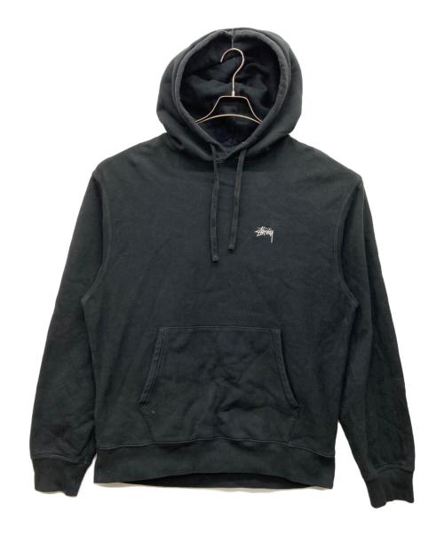 stussy（ステューシー）stussy (ステューシー) ロゴ刺繍パーカー ブラック サイズ:XLの古着・服飾アイテム