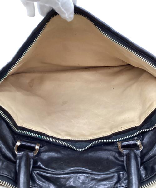 THE WARMTHCRAFTS MANUFACTURE（ウォームスクラフツ マニュファクチャー）THE WARMTHCRAFTS MANUFACTURE (ウォームスクラフツ マニュファクチャー) レザーハンドバッグ ブラックの古着・服飾アイテム