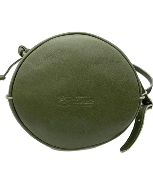 IL BISONTE（イル ビゾンテ）IL BISONTE (イル ビゾンテ) 巾着ショルダーバッグ グリーンの古着・服飾アイテム