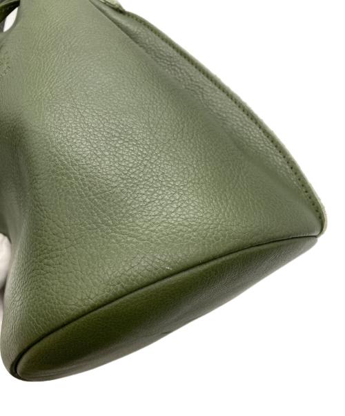 IL BISONTE（イル ビゾンテ）IL BISONTE (イル ビゾンテ) 巾着ショルダーバッグ グリーンの古着・服飾アイテム