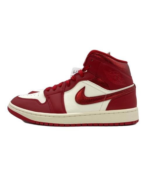 NIKE（ナイキ）NIKE (ナイキ) JORDAN BRAND WMNS AIR JORDAN 1 MID SE SAIL レッド サイズ:US10.5の古着・服飾アイテム