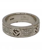 FENDIフェンディ）の古着「ラインストーンリング」｜シルバー