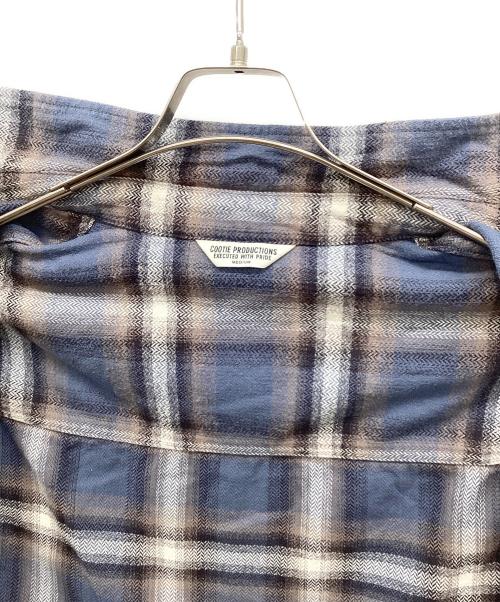 COOTIE PRODUCTIONS（クーティープロダクツ）COOTIE PRODUCTIONS (クーティープロダクツ) Ombre Nel Check Zip Up Shirt ネイビー サイズ:MEDIUMの古着・服飾アイテム