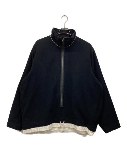 CAMIEL FORTGENS（カミエルフォートヘンス）CAMIEL FORTGENS (カミエルフォートヘンス) FLEECE ANORAK ブラック サイズ:MEN L,WOMEN XLの古着・服飾アイテム