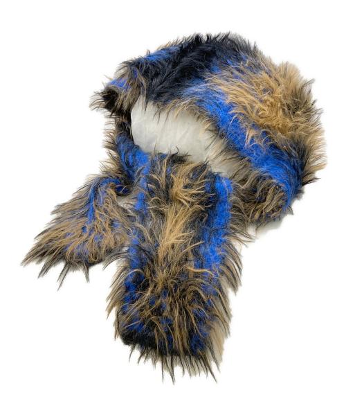 Y. PROJECT（ワイプロジェクト）Y. PROJECT (ワイプロジェクト) Hairy Gradient Hooded Scarf ブルーの古着・服飾アイテム