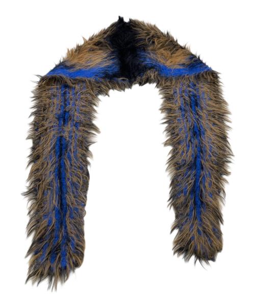 Y. PROJECT（ワイプロジェクト）Y. PROJECT (ワイプロジェクト) Hairy Gradient Hooded Scarf ブルーの古着・服飾アイテム