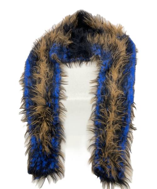 Y. PROJECT（ワイプロジェクト）Y. PROJECT (ワイプロジェクト) Hairy Gradient Hooded Scarf ブルーの古着・服飾アイテム