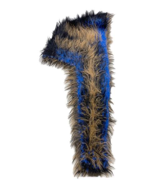 Y. PROJECT（ワイプロジェクト）Y. PROJECT (ワイプロジェクト) Hairy Gradient Hooded Scarf ブルーの古着・服飾アイテム