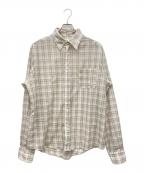 MARYAM NASSIR ZADEHマリアムナッシアーザデー）の古着「長袖チェックシャツ」｜ベージュ