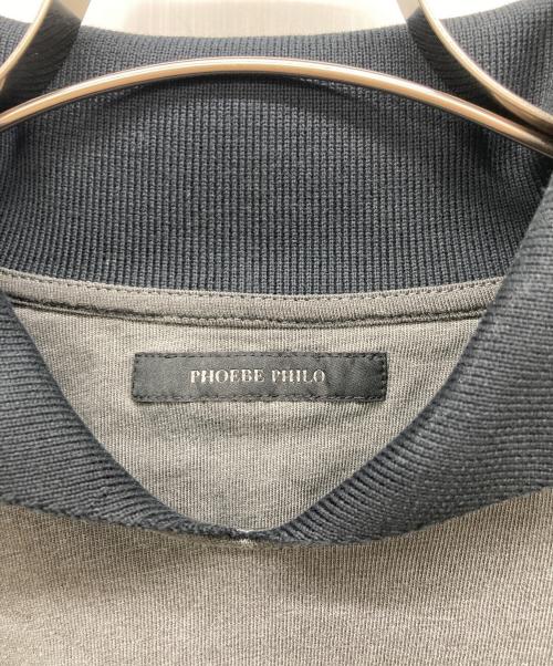 phoebe philo（フィービー ファイロ）phoebe philo (フィービー ファイロ) CUT COLLAR T-SHIRT グレー サイズ:XLの古着・服飾アイテム